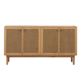 Marquez Natural Finish and Brass Handles Sideboard